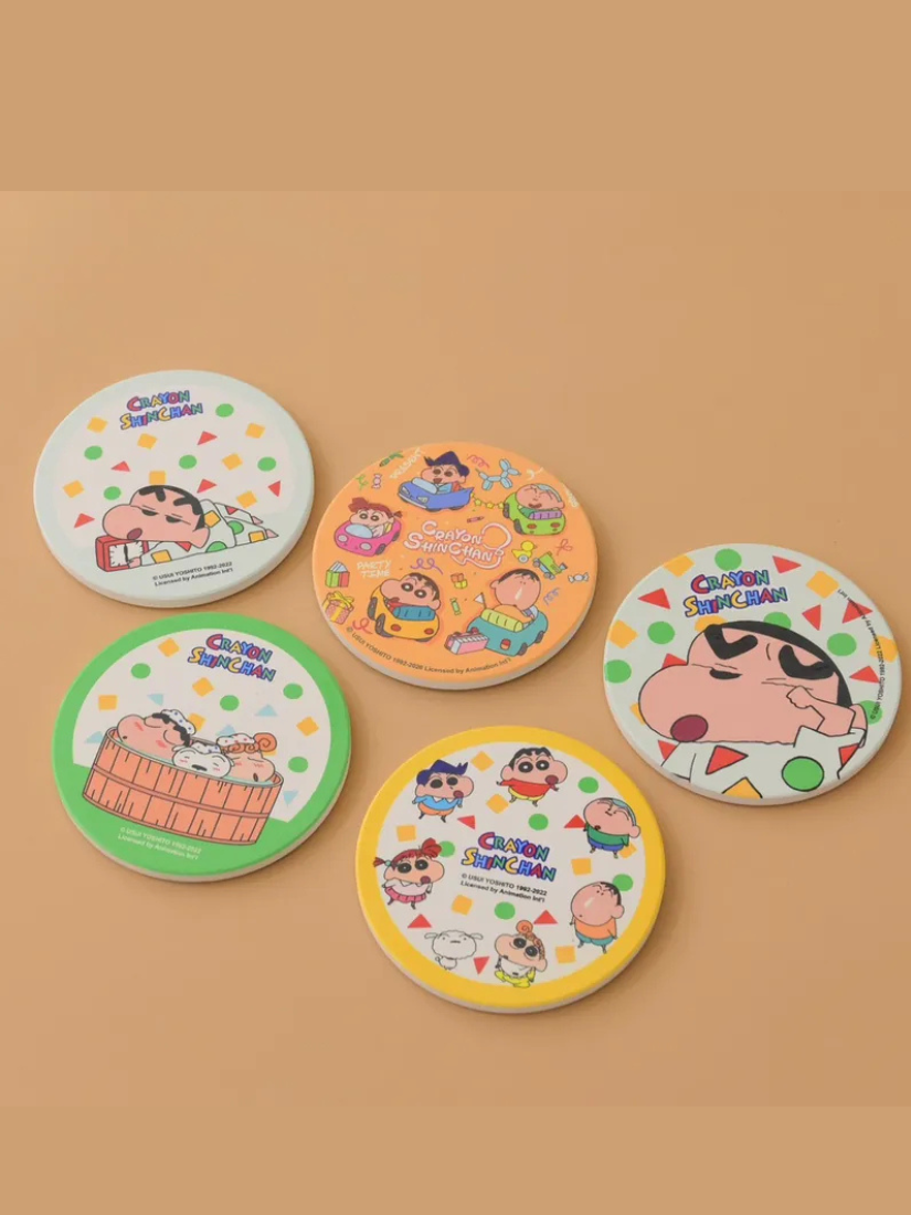 【 出清 】正版授權 蠟筆小新 陶瓷吸水杯墊