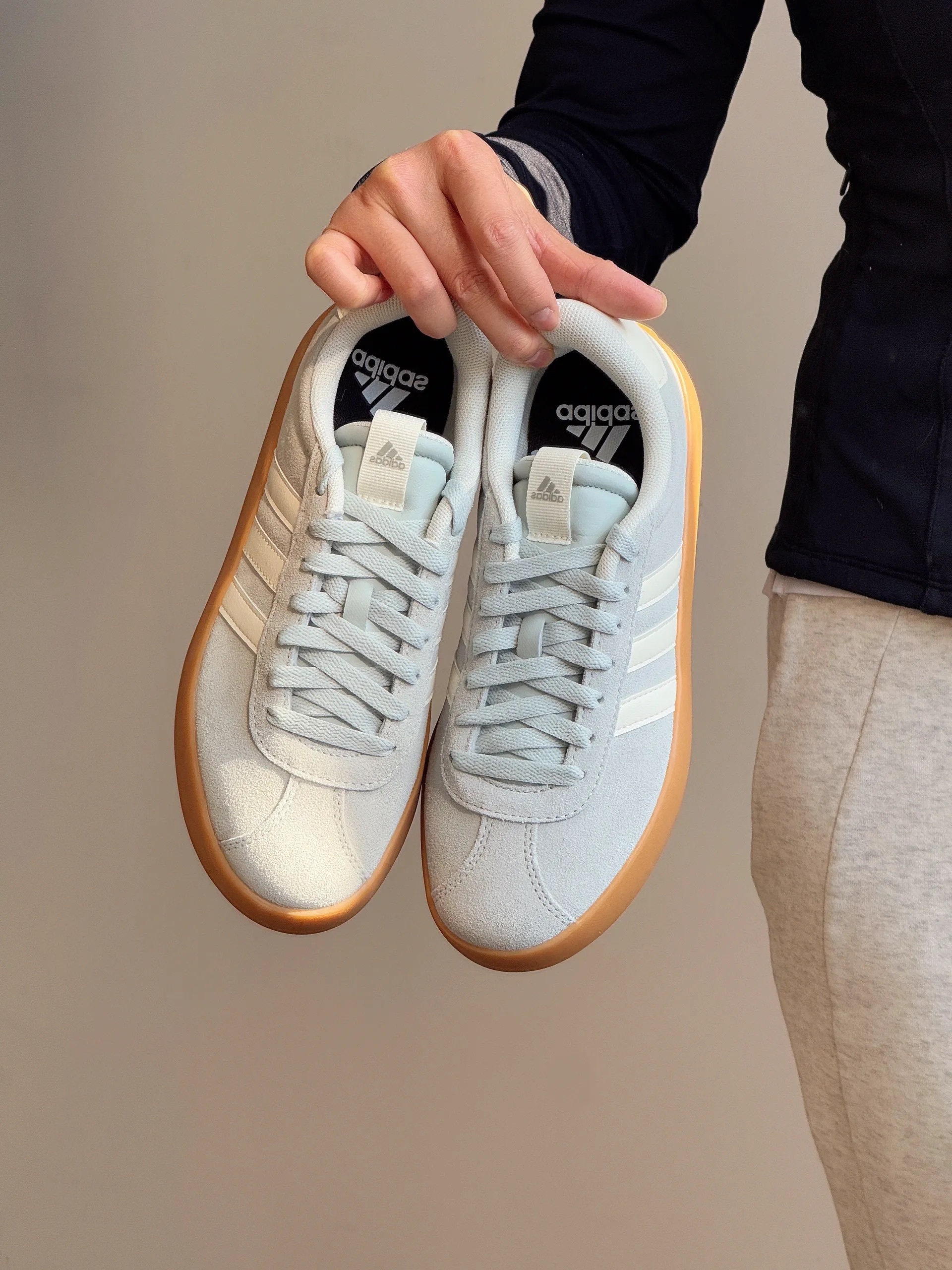 ADIDAS VL COURT 3.0 海鹽牛奶 灰藍 灰色 米白 奶油白 麂皮 焦糖底 女鞋 JP7539 / 預購