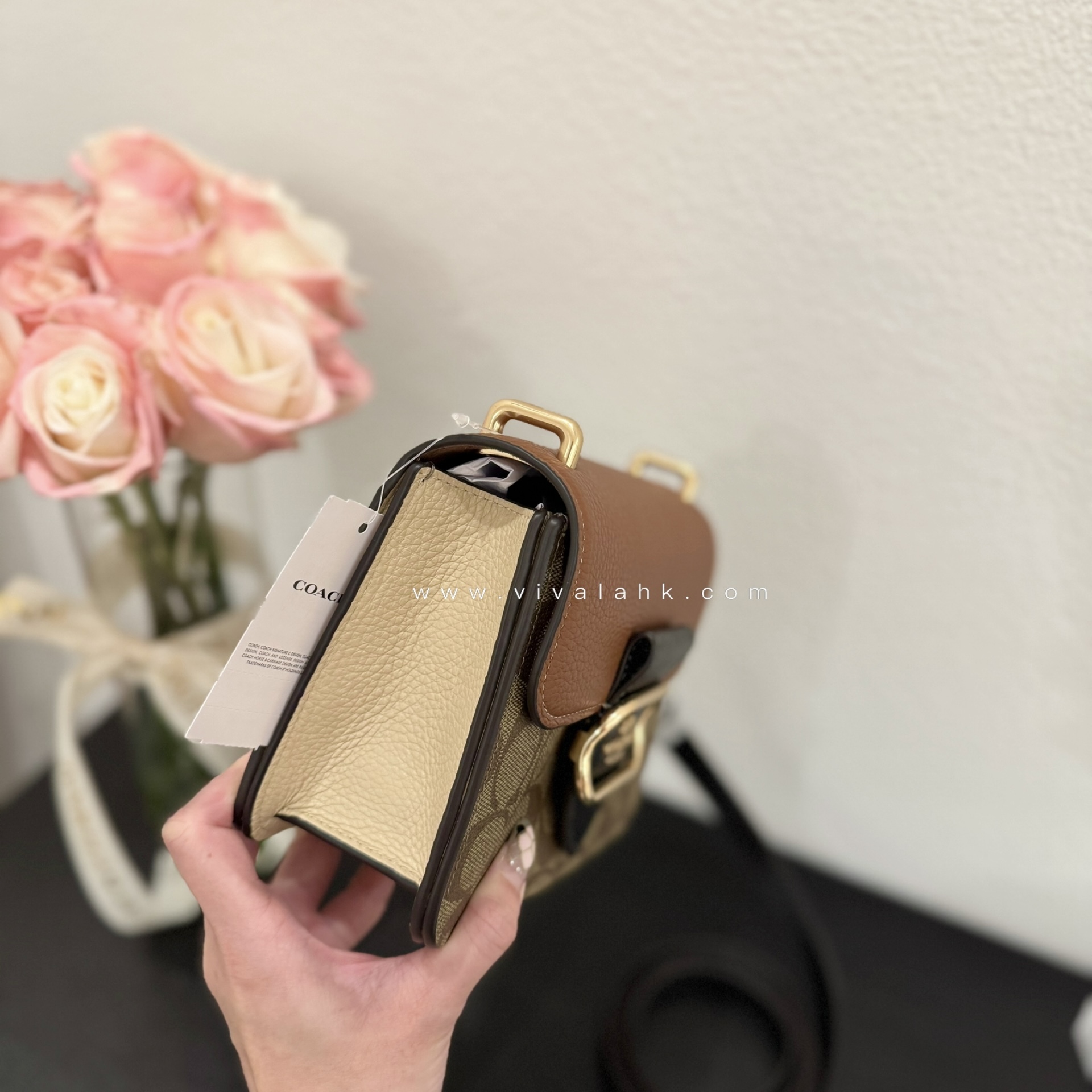 Coach - Morgan 正方 單肩/斜孭多用袋 (拼色C字暗花) (CL462)