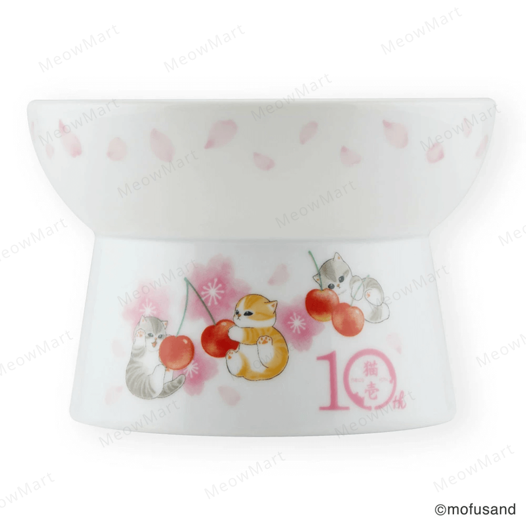 【日本Mofusand x 猫壱】櫻花限定版｜高腳食物碗 (日本直送)