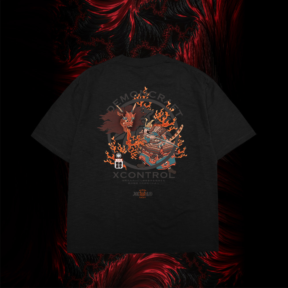 XCTRL® x DEMONCRAFT 源賴光戰酒吞童子短T-黑