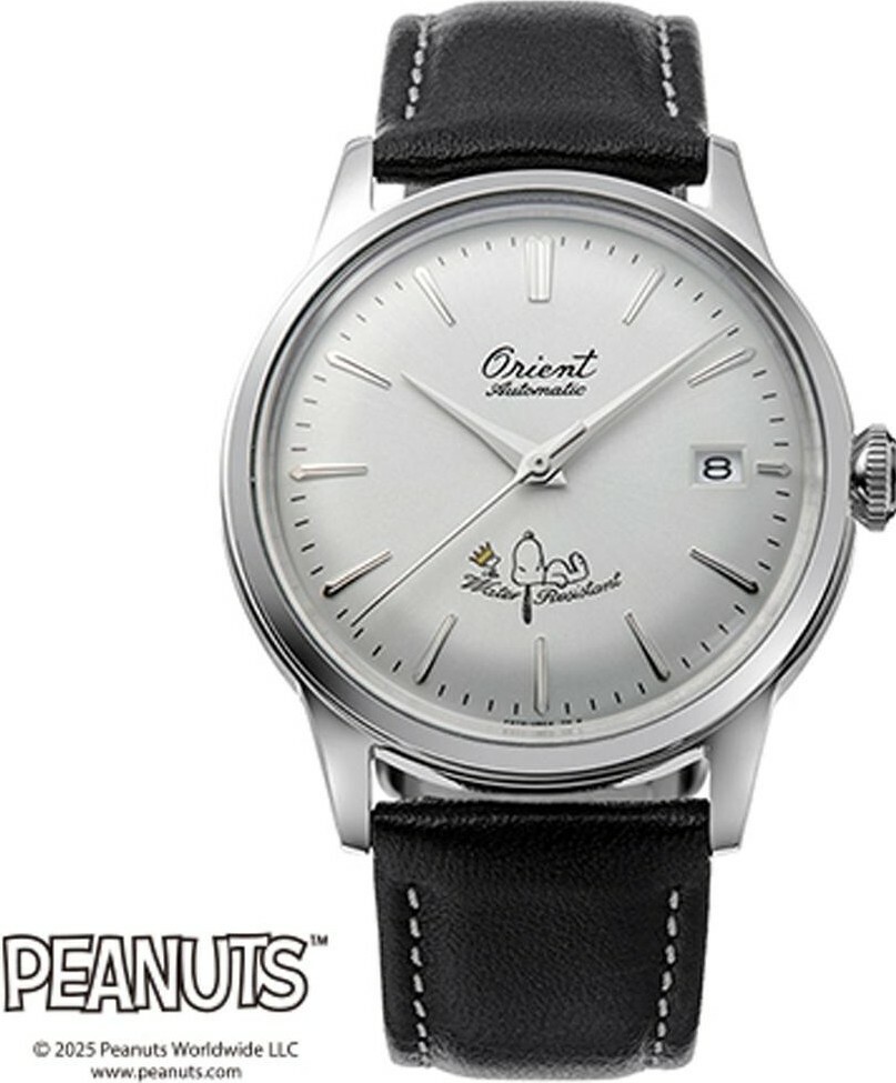 萬年鐘錶 - 東方錶  ORIENT  Peanuts™ 週年紀念 SNOOPY  白色面盤機械男錶 RA-AC0M16S 錶徑38.4mm