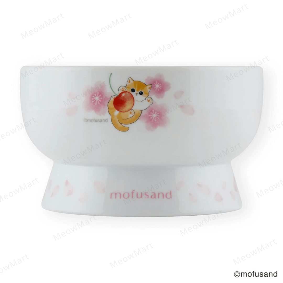 【日本Mofusand x 猫壱】櫻花限定版｜高腳水碗 (日本直送)