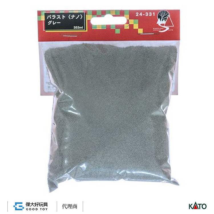 KATO 24-331 場景素材 道碴/碎石 ＜Nano＞灰色 (353ml)