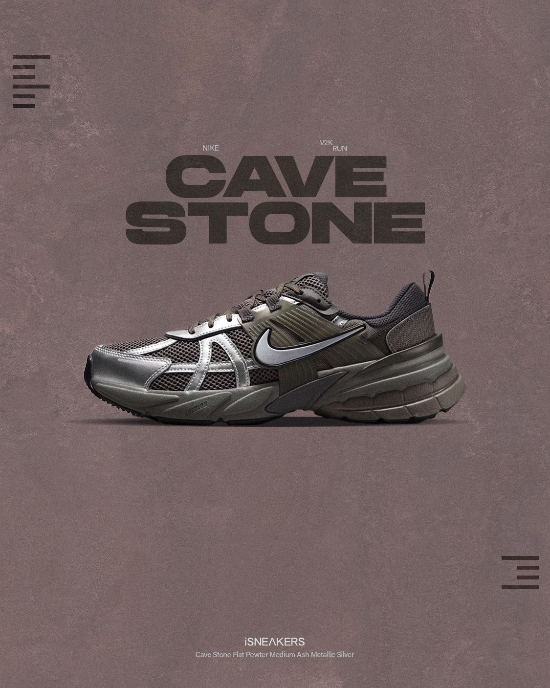 iSNEAKERS｜Nike V2K Run "Cave Stone" 岩石棕 HQ1678-200