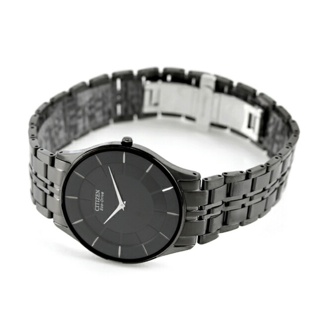 萬年鐘錶 - Citizen 星辰錶 GENT'S 時尚男錶  光動能系列  超薄全黑不鏽鋼男錶 AR3017-58E  錶徑36.2MM