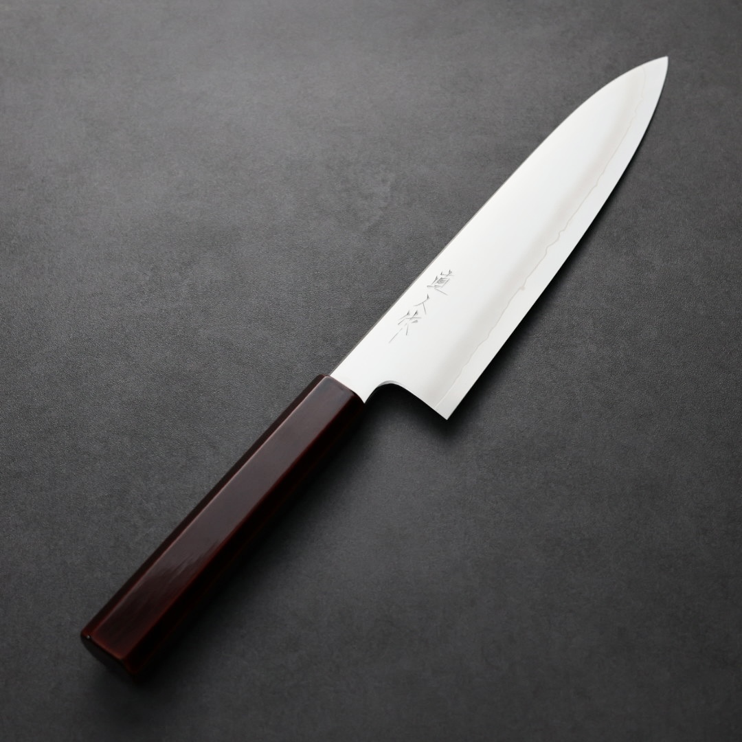 明神直人 牛刀 210mm SG2粉末HSS鋼 浮雲/漆紅柄