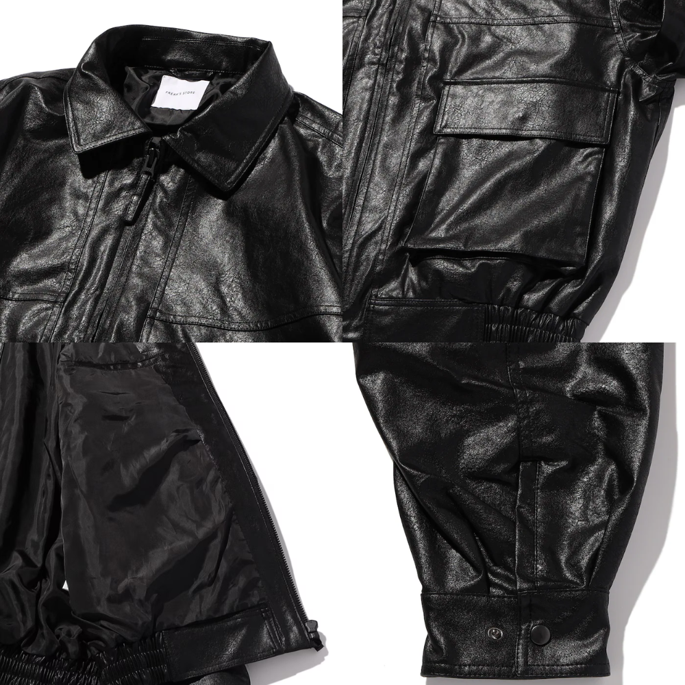 "代購" FREAK'S STORE 寬鬆復古皮外套