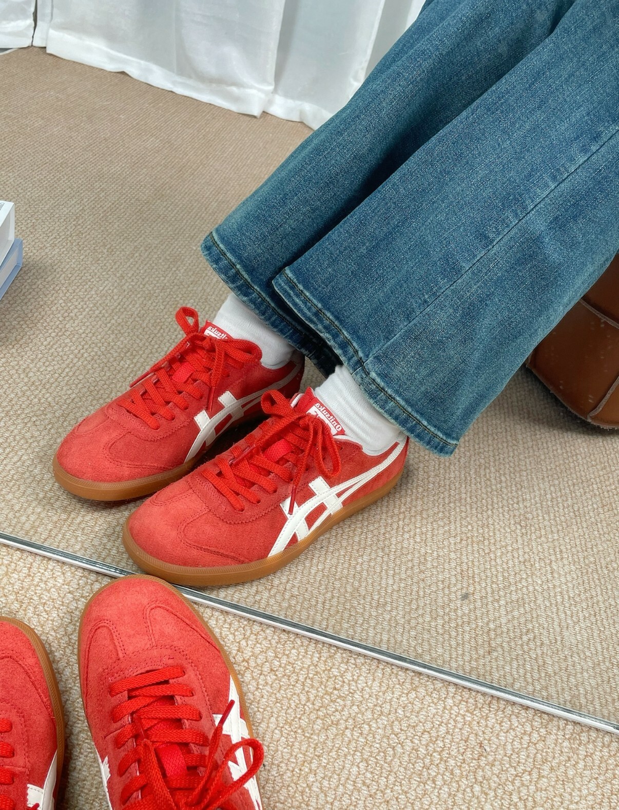 Onitsuka Tiger Tokuten 鬼塚虎 紅色 橘紅色 麂皮 德訓鞋 焦糖底 男女鞋