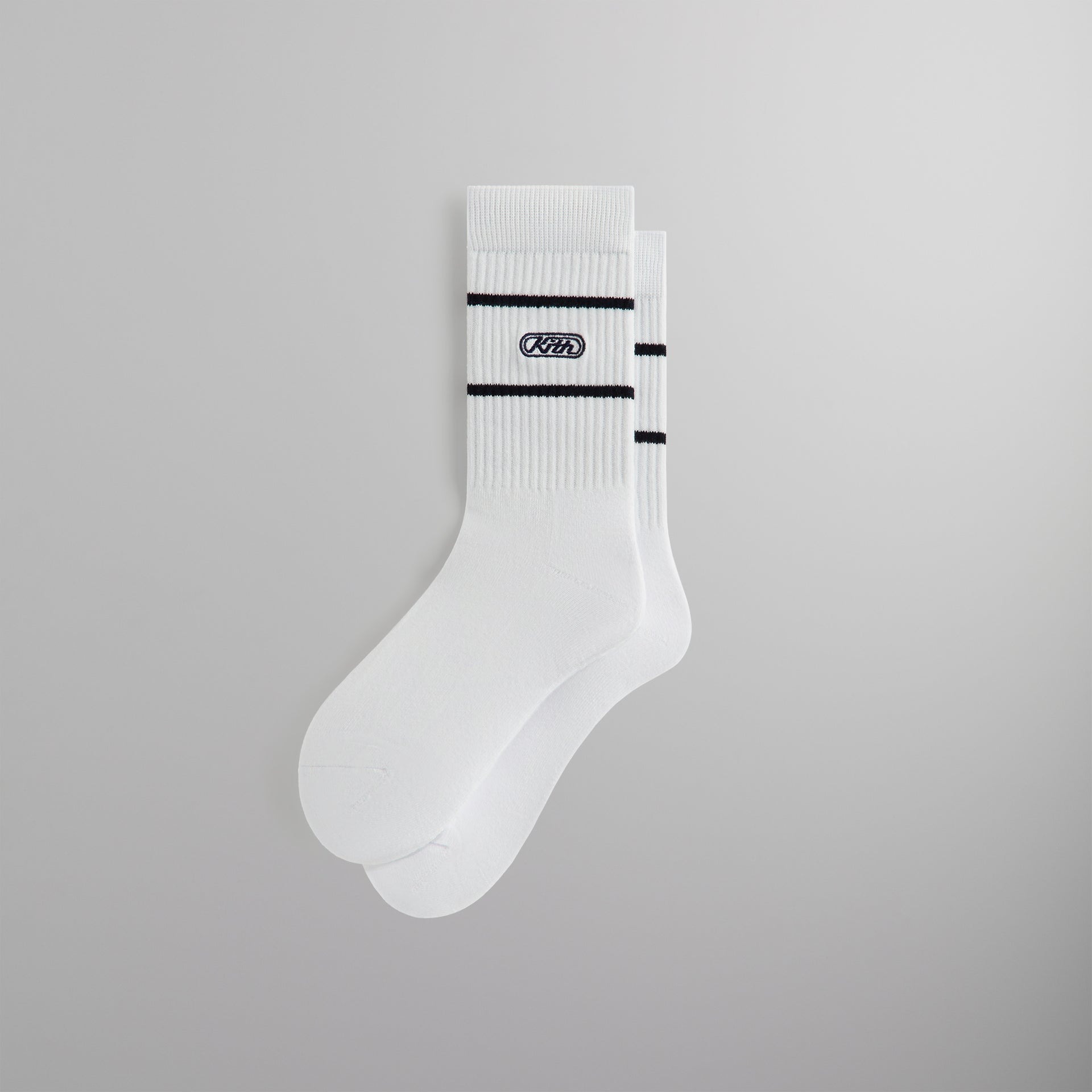 2025SS Kith Embroidered Logo Striped Crew Sock 刺繡 框框 BOX LOGO 襪子 長襪 現貨 KHM220124