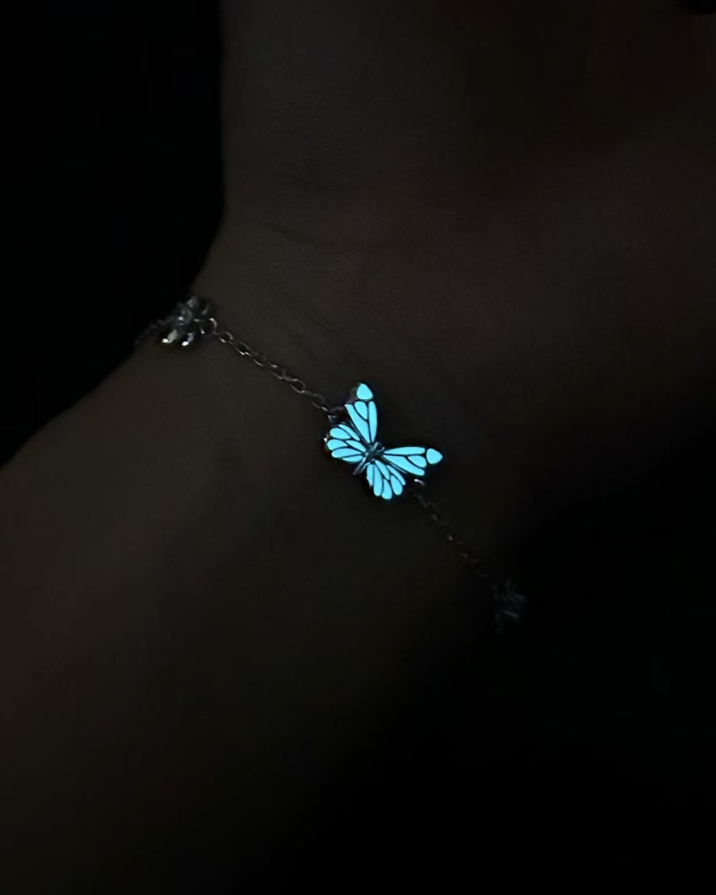 <娜比🦋> FANCI范琪 925銀 蝴蝶夢幻 夜光 手鏈 鎖骨鏈