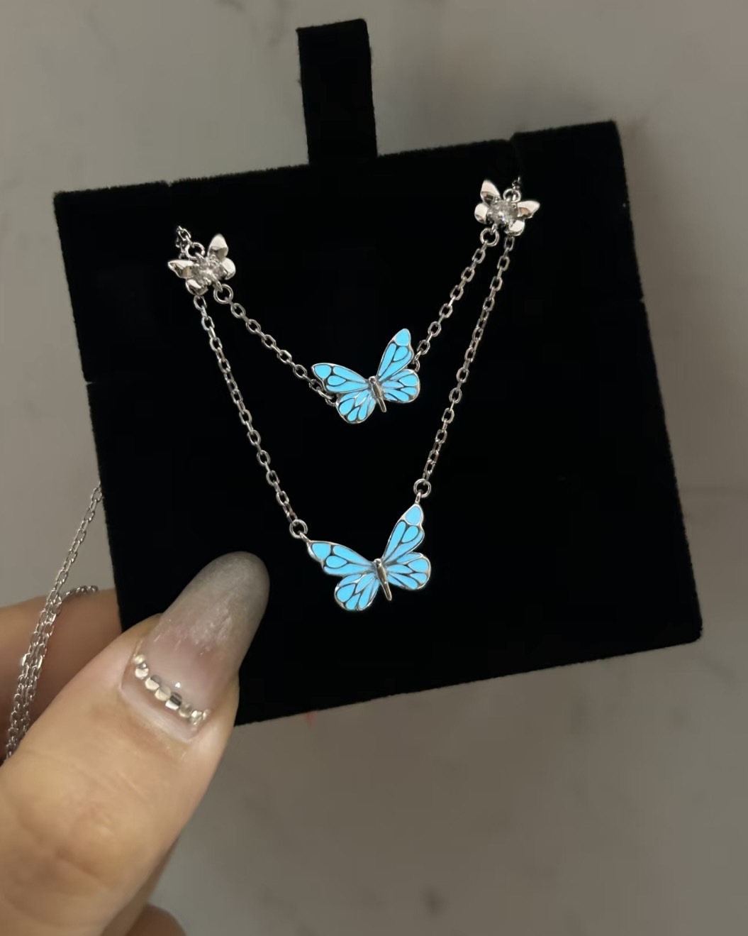 <娜比🦋> FANCI范琪 925銀 蝴蝶夢幻 夜光 手鏈 鎖骨鏈