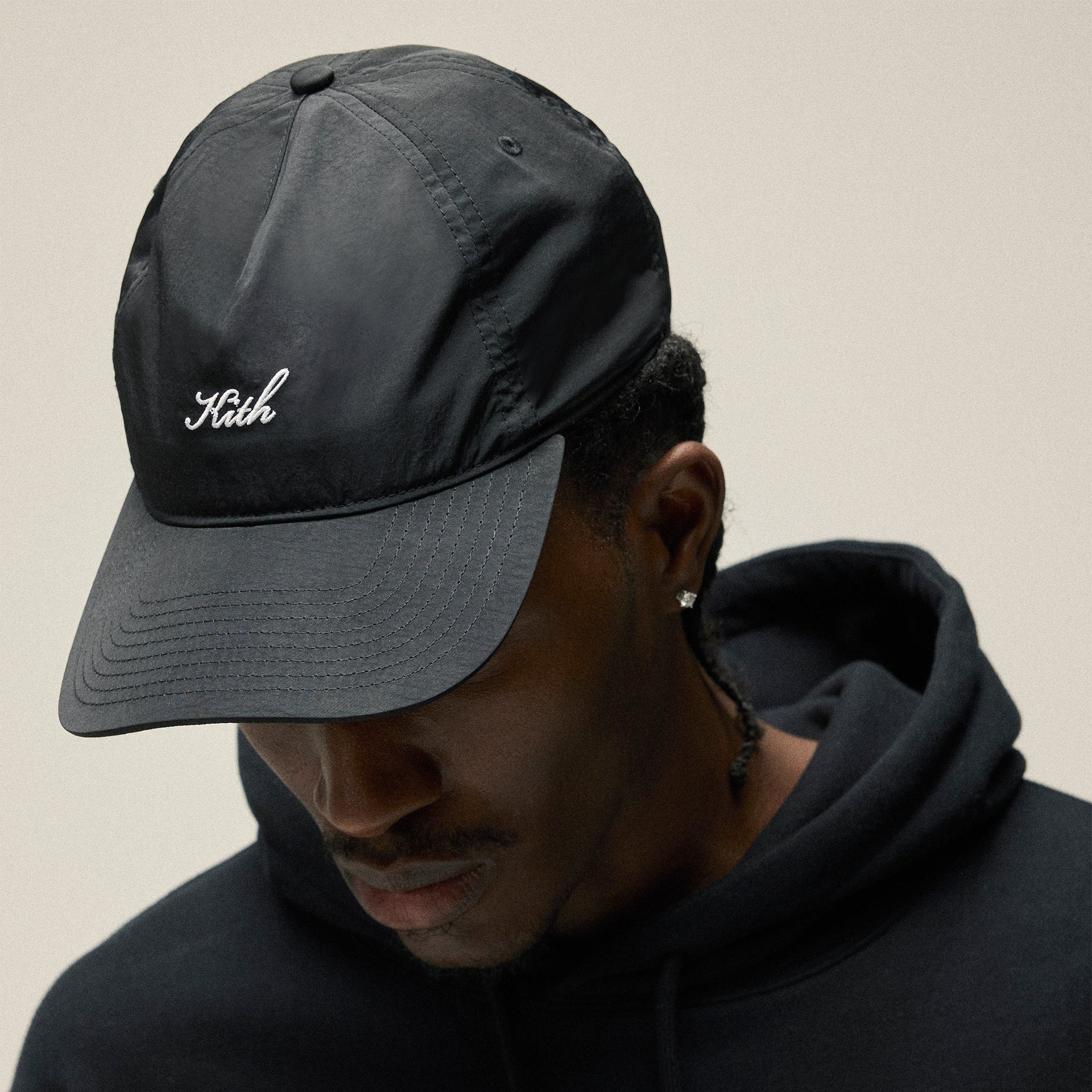 2025SS KITH Script Wrinkle Nylon Bay Low Profile Pinch Crown Cap 刺繡 尼龍 LOGO 帽子 老帽 現貨 KHM050947