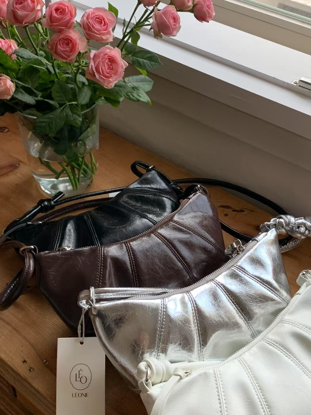 真皮牛角斜/側背包