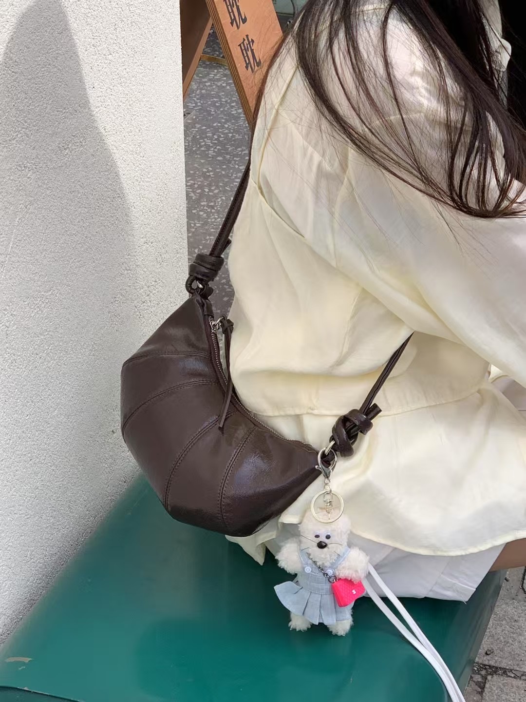 真皮牛角斜/側背包