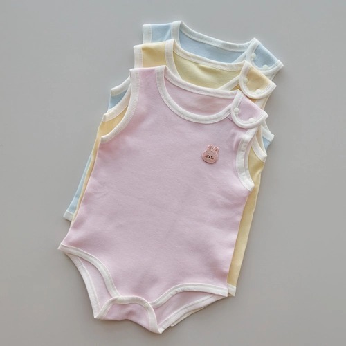 25S/S [日本外銷布料] DTD棉花糖雲朵系列-單肩扣睡眠爬服