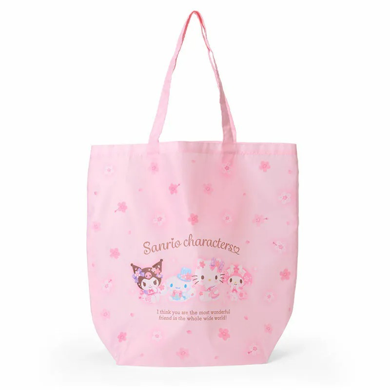 日本 Sanrio 粉紅櫻花系列 - 可摺疊手提袋