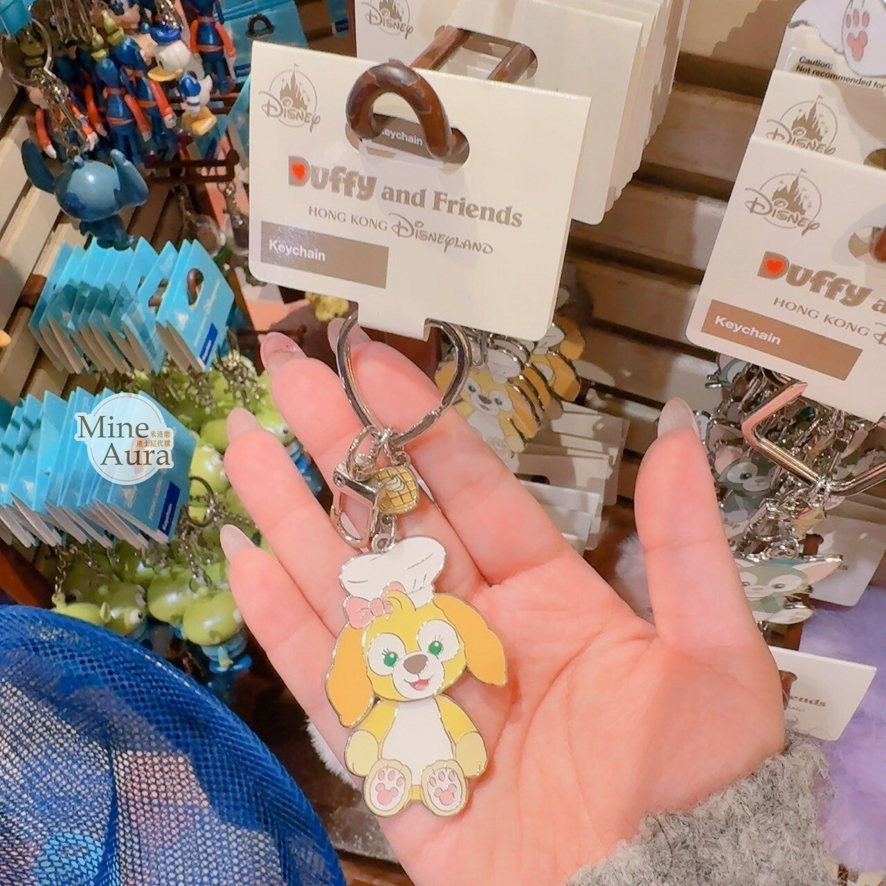 可琦安 餅乾 CookieAnn 坐姿造型 金屬 鑰匙圈 吊飾 -香港迪士尼樂園