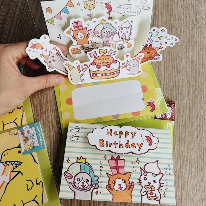 貓咪派對 立體生日卡片｜日本ACTIVE CORPORATION