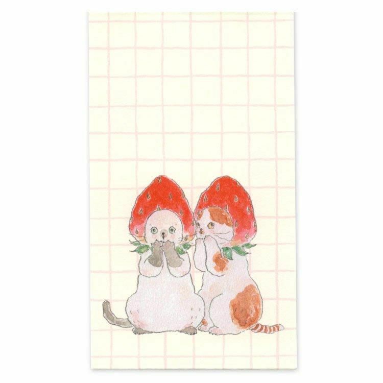 草莓貓 5枚 迷你小信封 トコロコムギ ｜日本ACTIVE CORPORATION