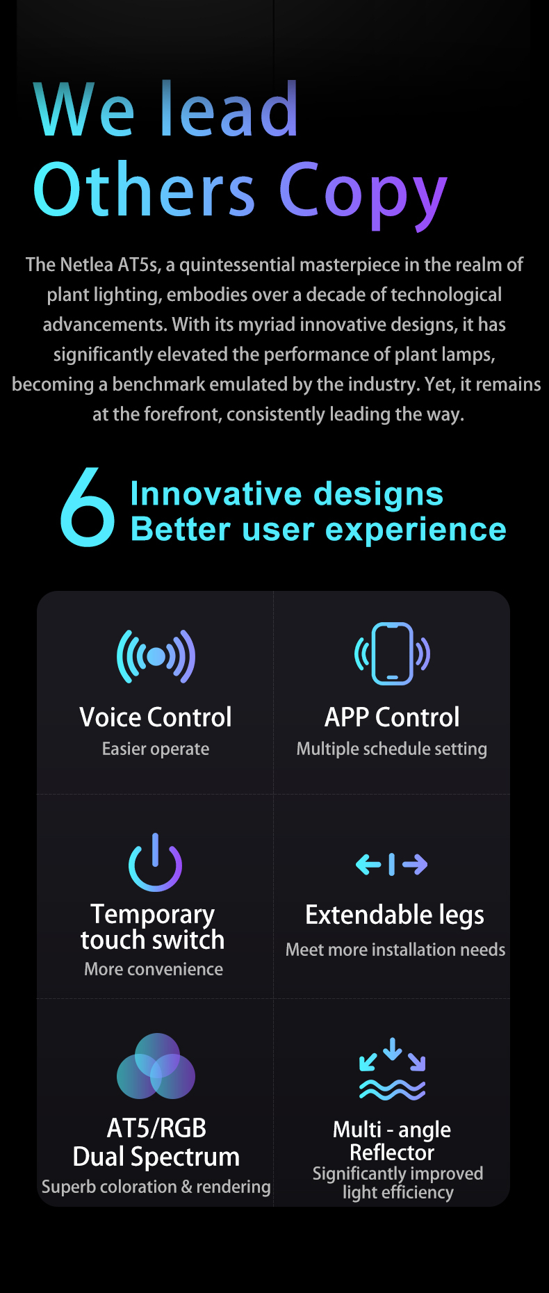 NETLEA 尼特利水草燈 AT5S | 第三代專業級全光譜LED水草燈  [國際英語版三腳插/簡體版]