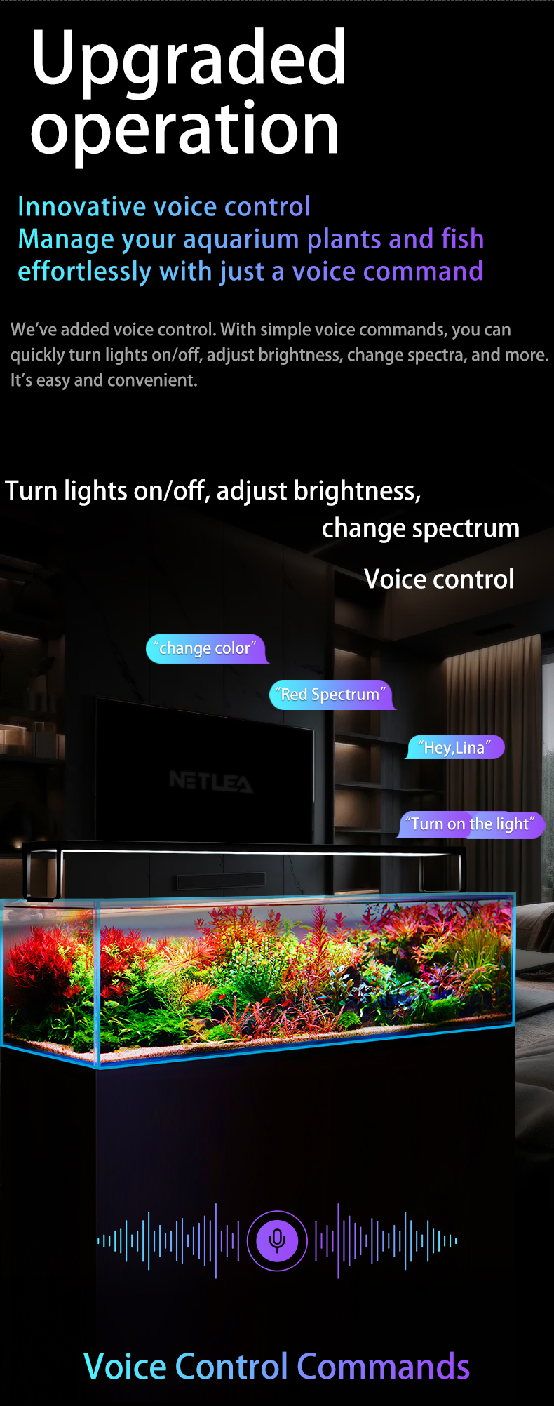 NETLEA 尼特利水草燈 AT5S | 第三代專業級全光譜LED水草燈  [國際英語版三腳插/簡體版]