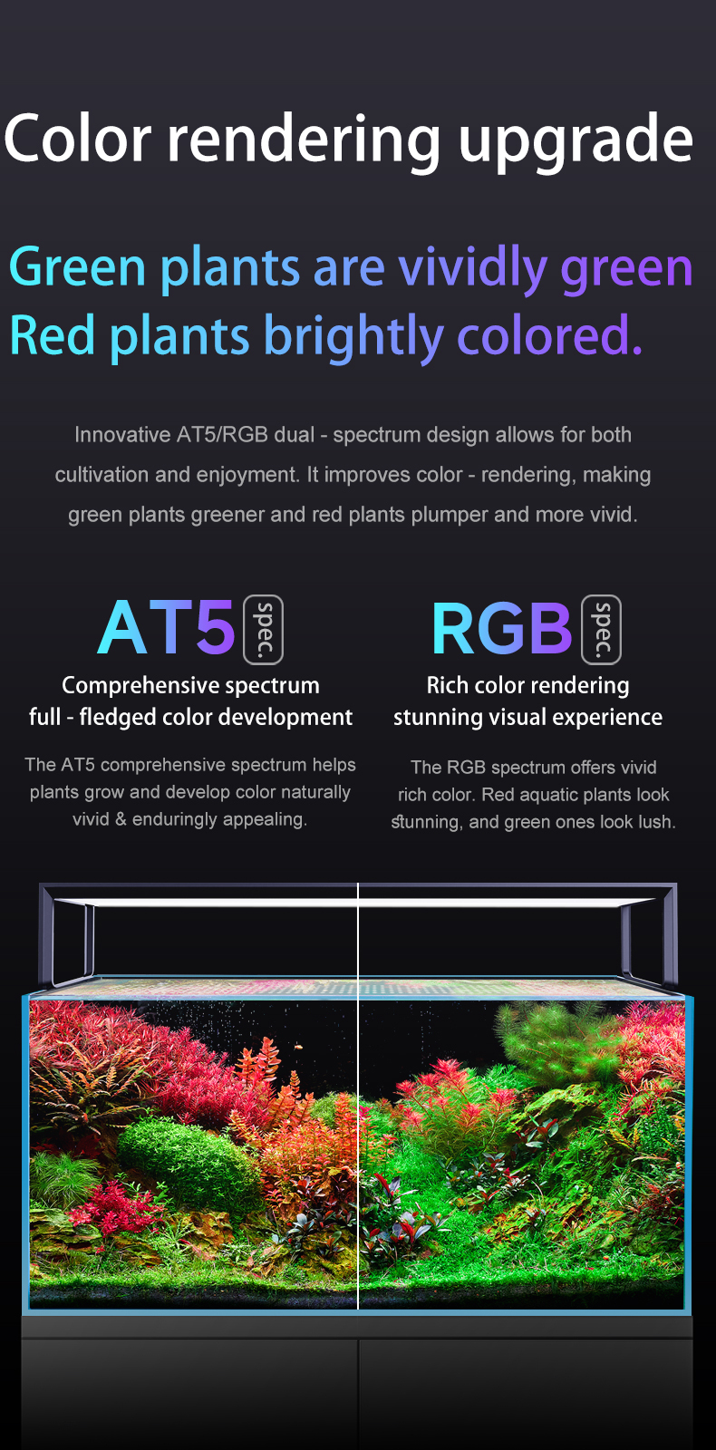 NETLEA 尼特利水草燈 AT5S | 第三代專業級全光譜LED水草燈  [國際英語版三腳插/簡體版]