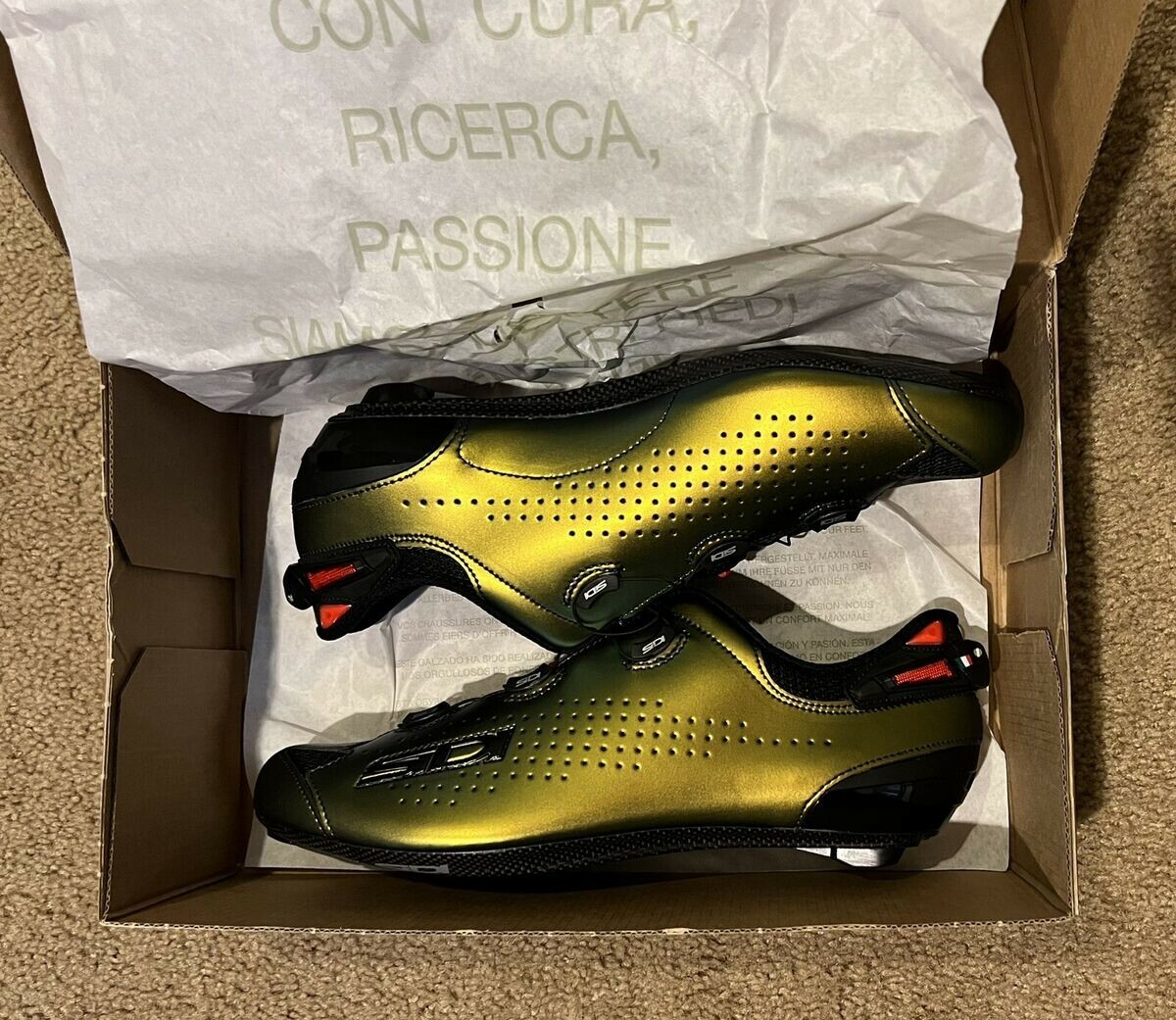 SIDI SHOT 2 頂級碳纖底卡鞋 雙旋鈕  金銀色 限量特式鞋LIMITED EDITION 零碼優惠