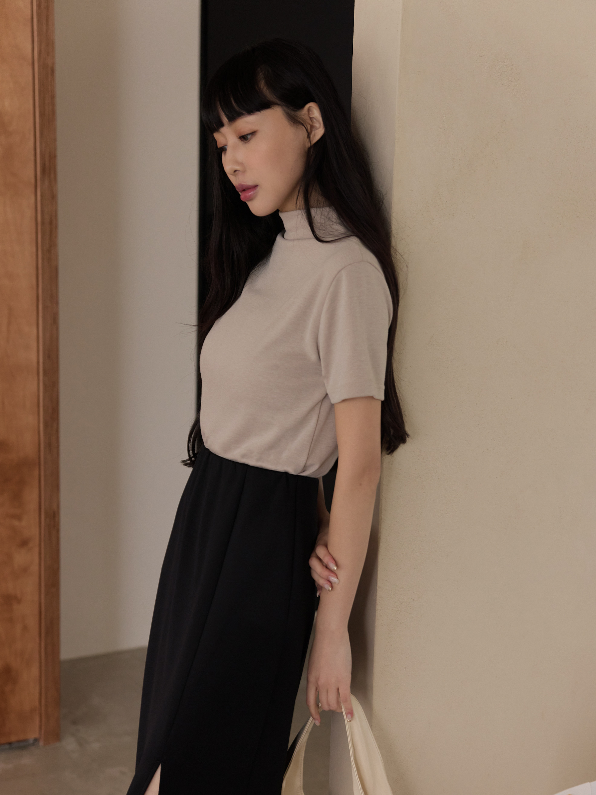 推薦款 軟綿綿百搭立領短tee