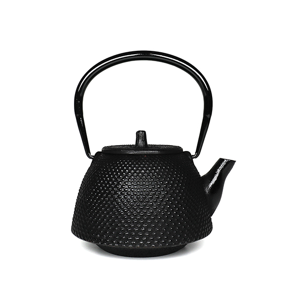 【岩戶鑄工所】南部型霰 急須0.4L-黑