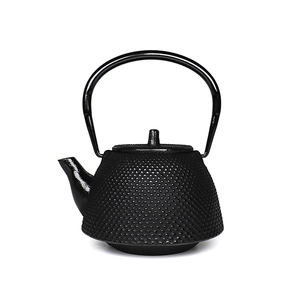 【岩戶鑄工所】南部型霰 急須0.4L-黑