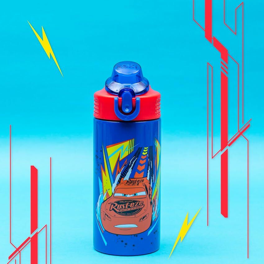 美國 Zak Designs 不鏽鋼真空兒童保溫吸管瓶水壺 - 反斗車王