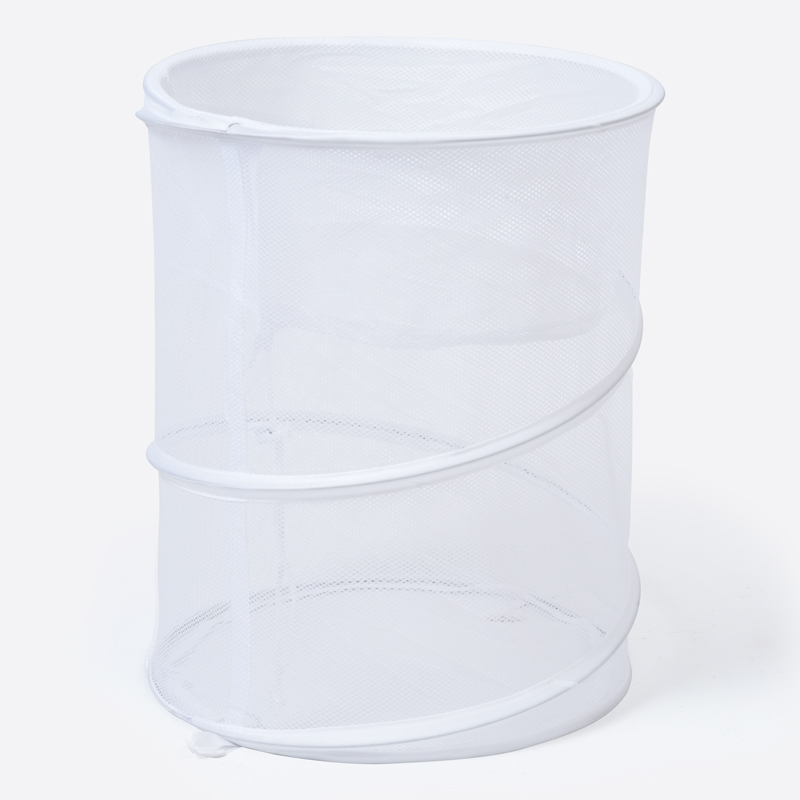 SP 折疊式網狀洗衣籃/白