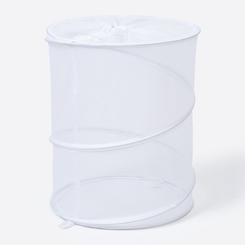 SP 折疊式網狀洗衣籃/白