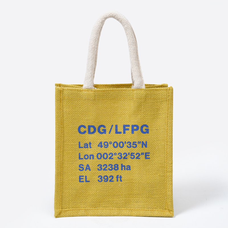 SP A6麻布手提袋/黃 21x24x14cm