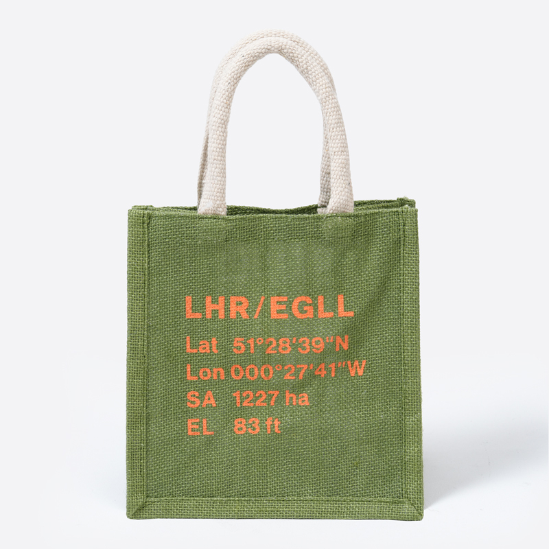 SP A6麻布手提袋/綠 21x24x14cm