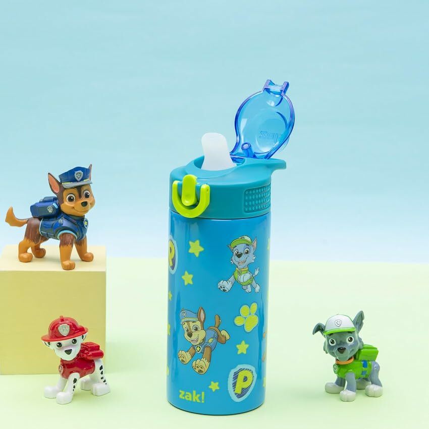 美國 Zak Designs 不鏽鋼真空兒童保溫吸管瓶水壺 - Paw Patrol
