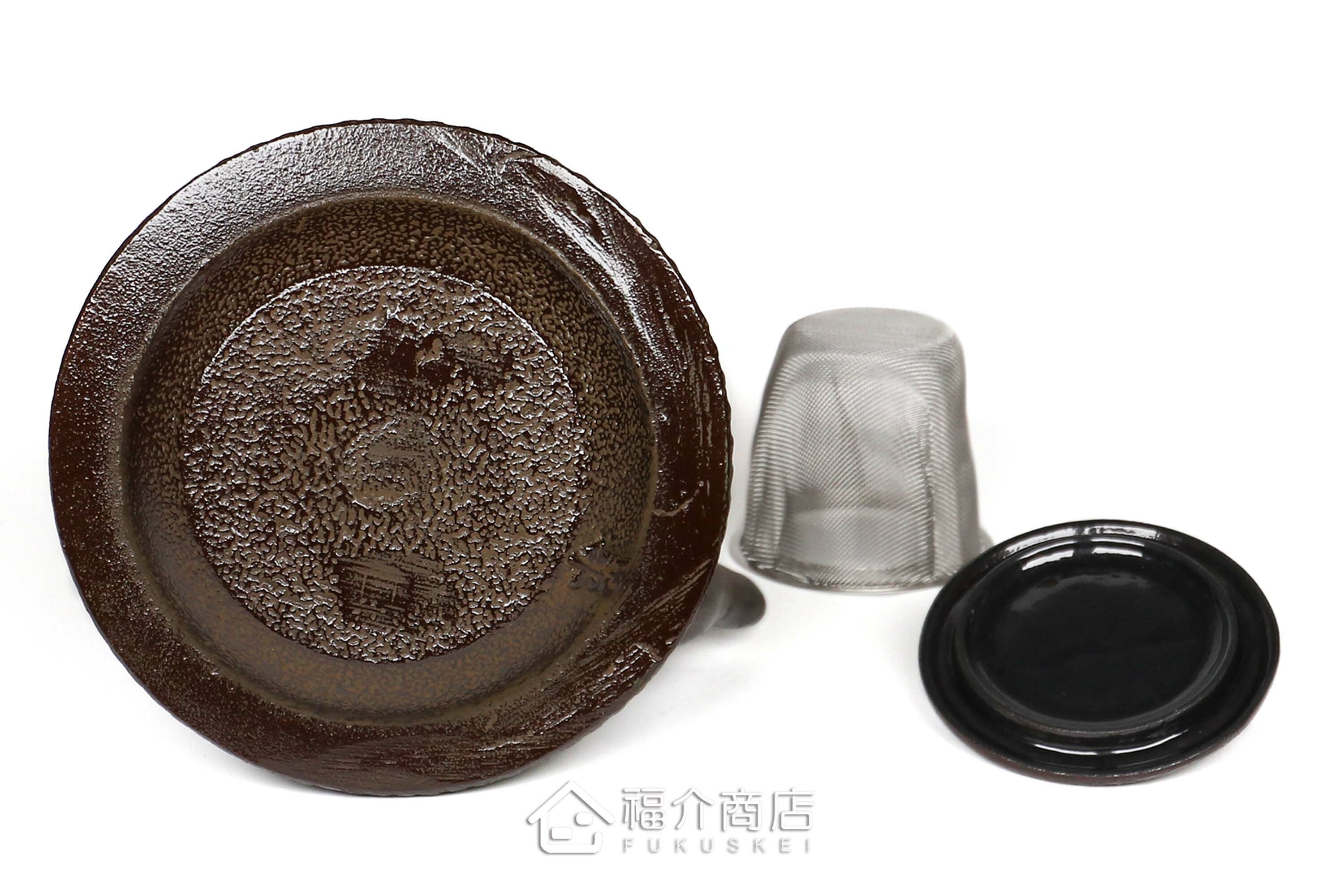 泡茶用的茶色霰紋造型鑄鐵壺