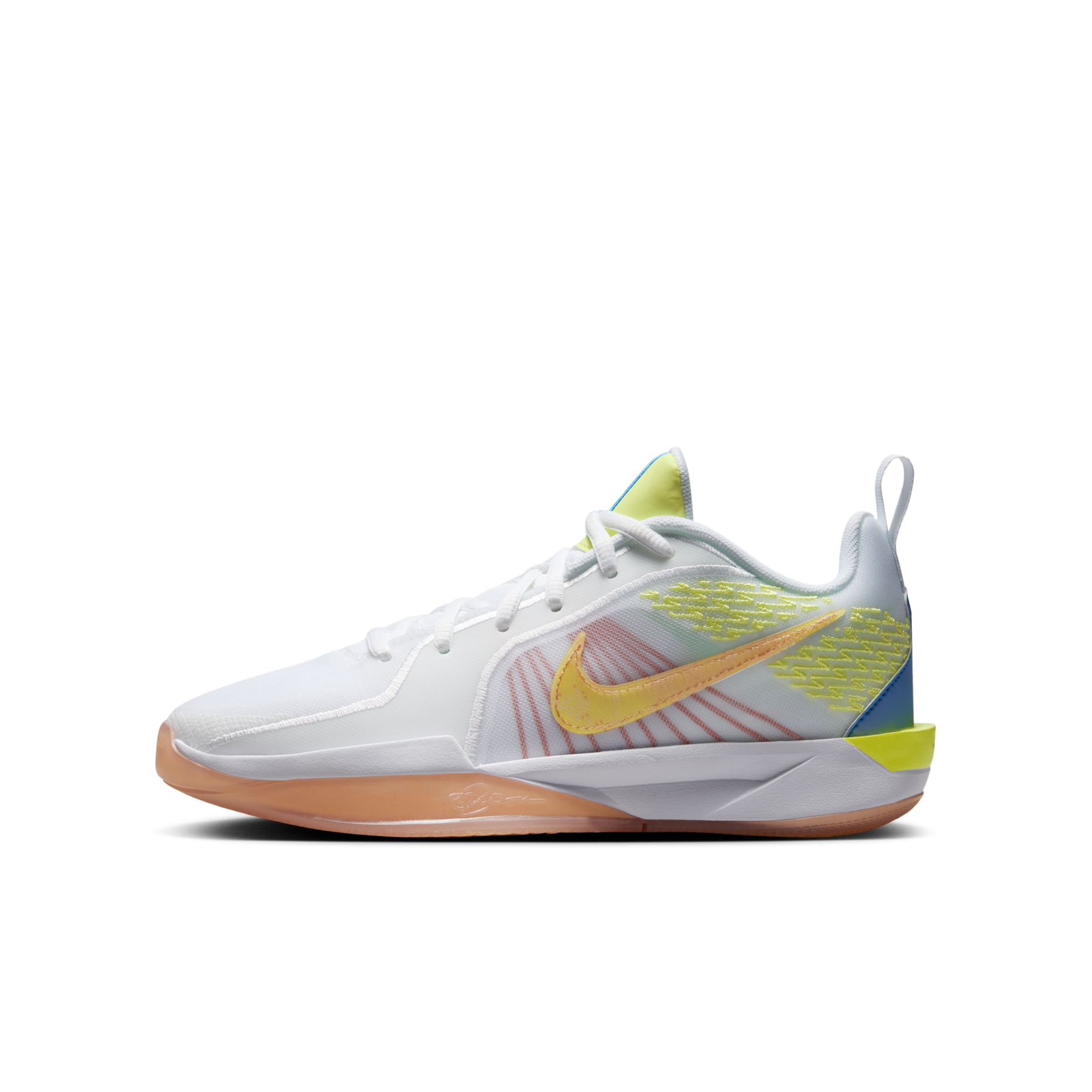 大童鞋 女生尺寸 NIKE Sabrina 2 'Light Lemon Twist' GS 白黃藍 實戰 緩震 籃球鞋【HF1188-100】