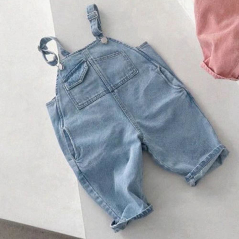 休閒寬鬆吊帶褲