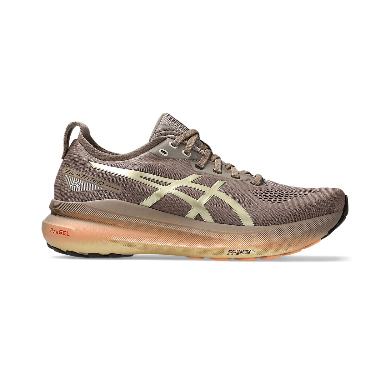 男鞋 ASICS GEL-KAYANO 31 LUXE 金棕 白金系列 休閒 支撐 回彈 慢跑鞋【1011C035-020】