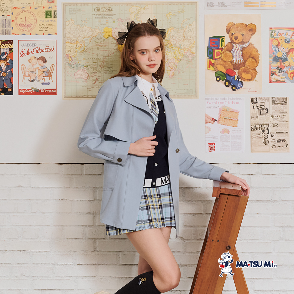MA‧TSU Mi 百搭修身抽繩西裝外套(水藍.卡其)