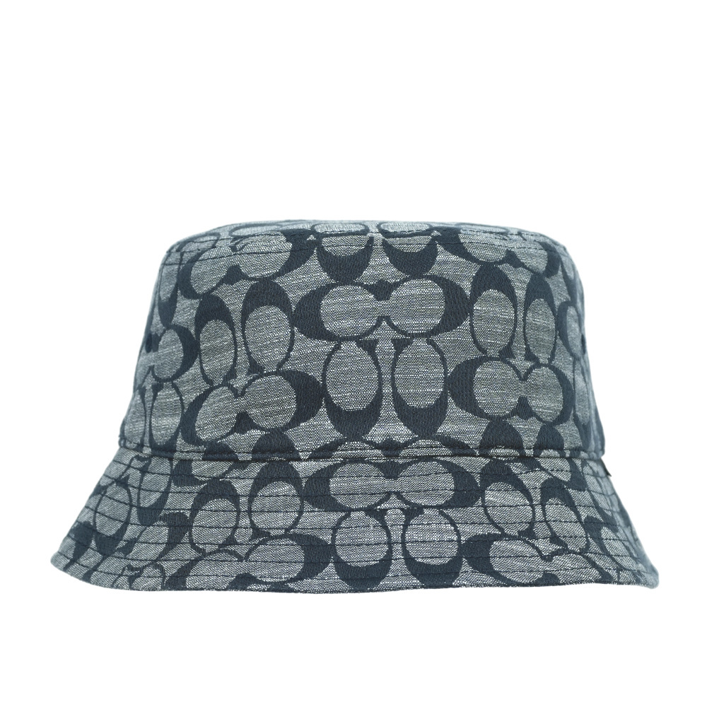 【COACH】CC Logo Chambray 織布漁夫帽 XS-S(藍色)CI497 CMB