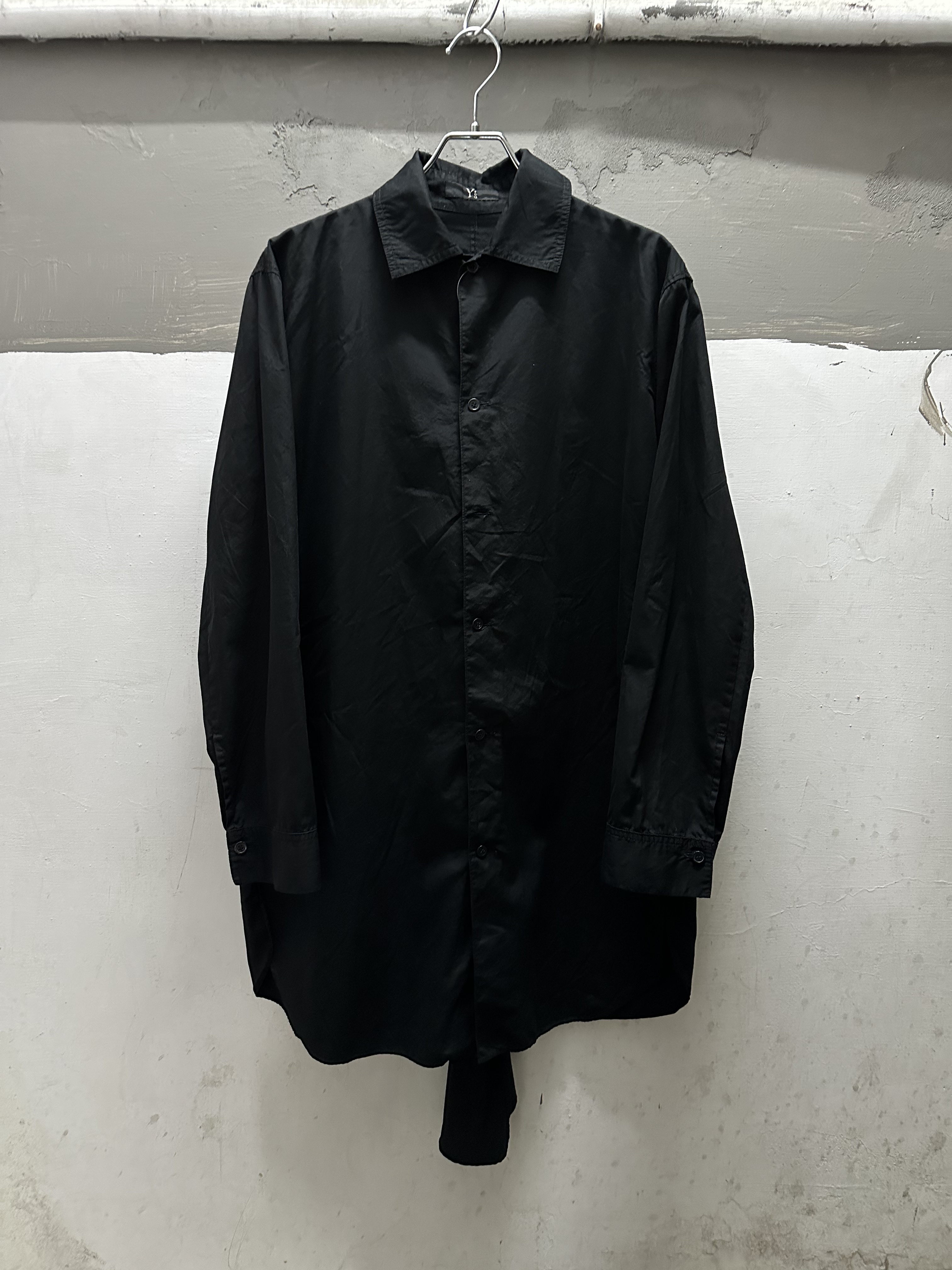 90s Y’s ( Yohji Yamamoto ) Black Long Shirt Made in Japan