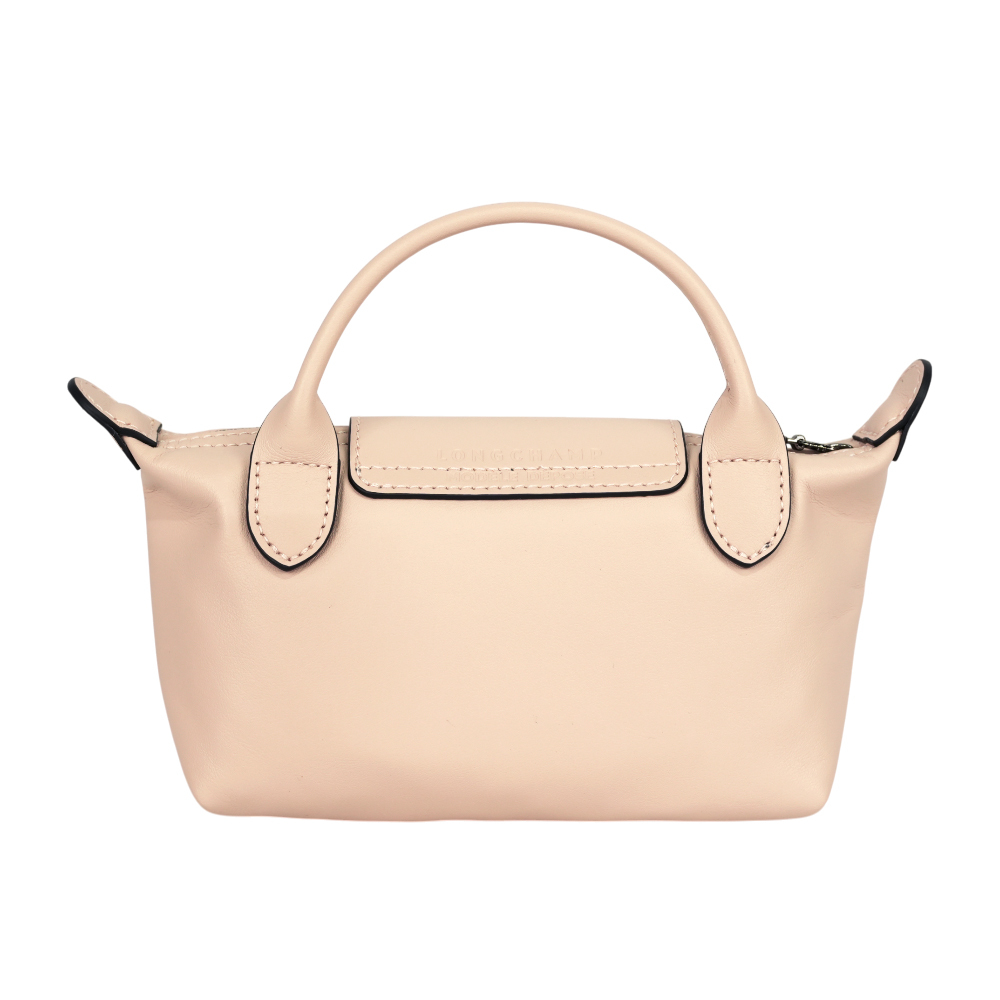 【LONGCHAMP】Le Pliage Xtra XS 小牛皮迷你二用包(裸粉色)34205 987 542