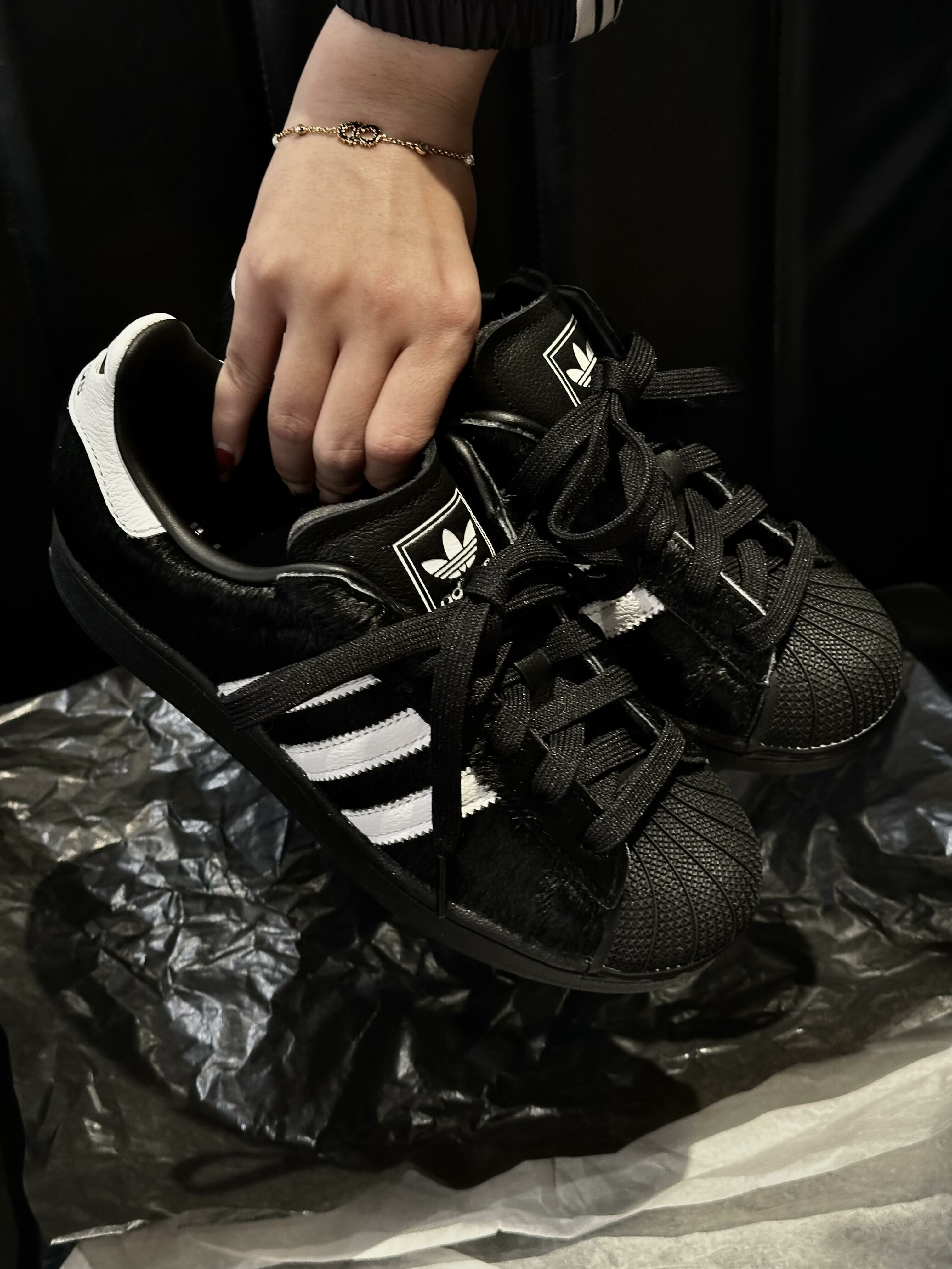 Adidas Originals Superstar 2.0 黑白色 黑色 馬毛 復古 貝殼頭 女款 JH9475/預購