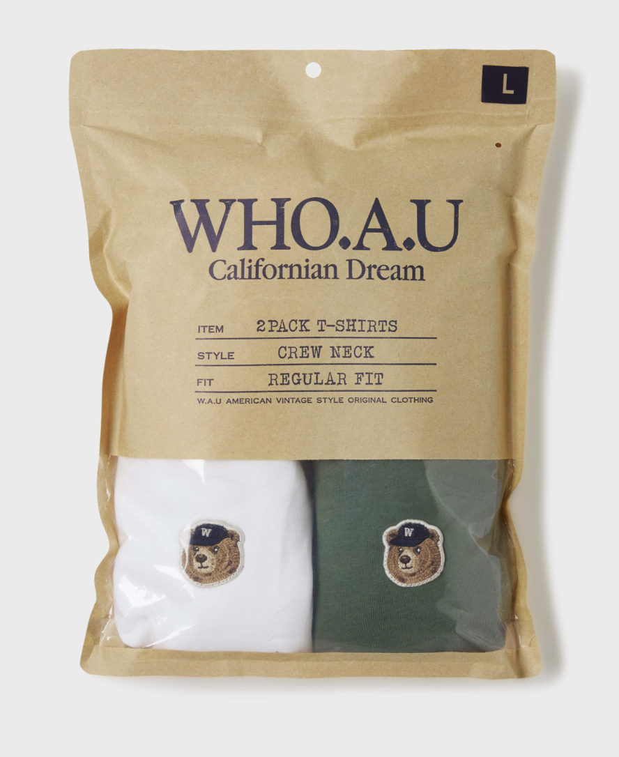 韓國WHO.A.U (2PACK)Steve Head Patch T-shirt