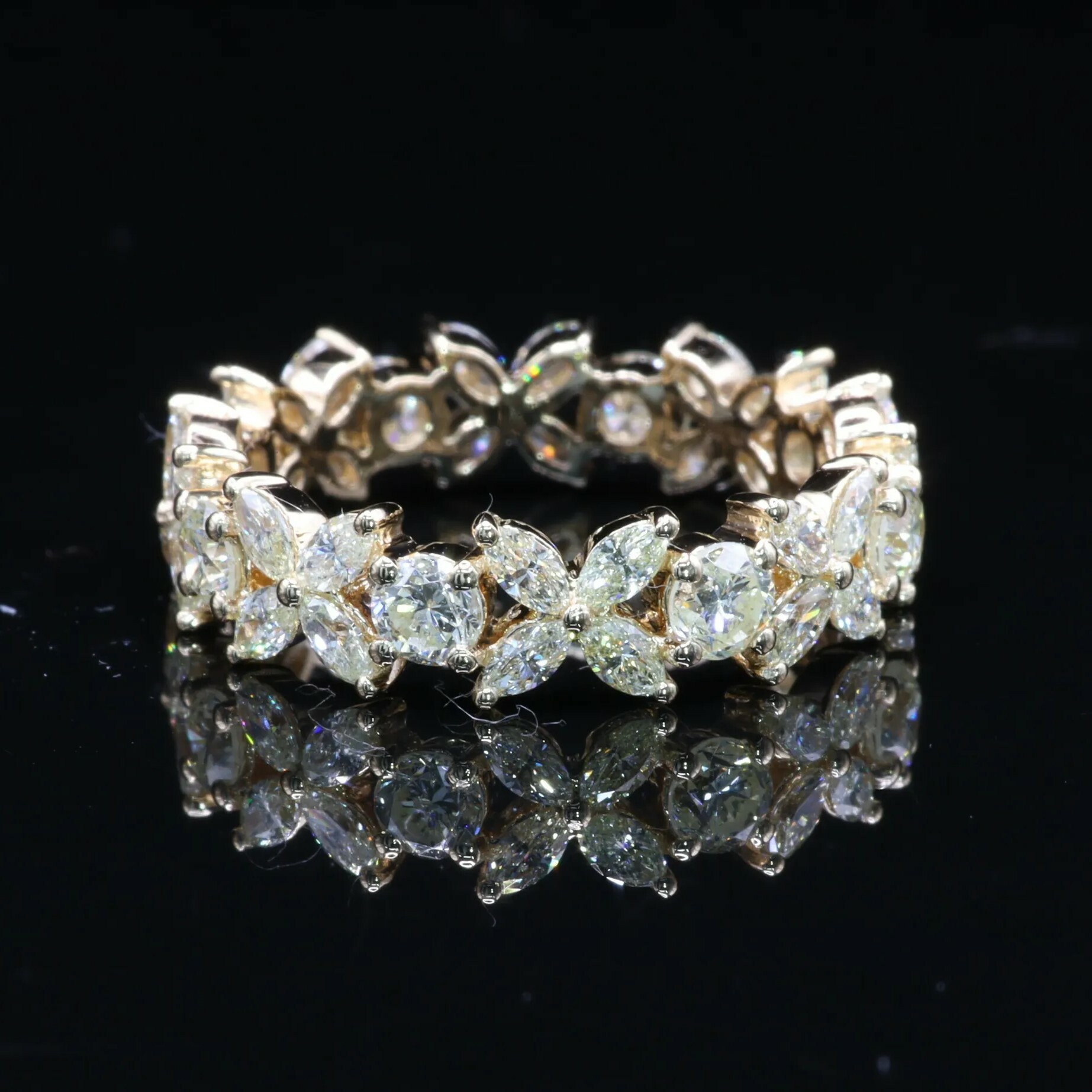 18K Yellow Gold 2.19ct Diamond Eternity Ring