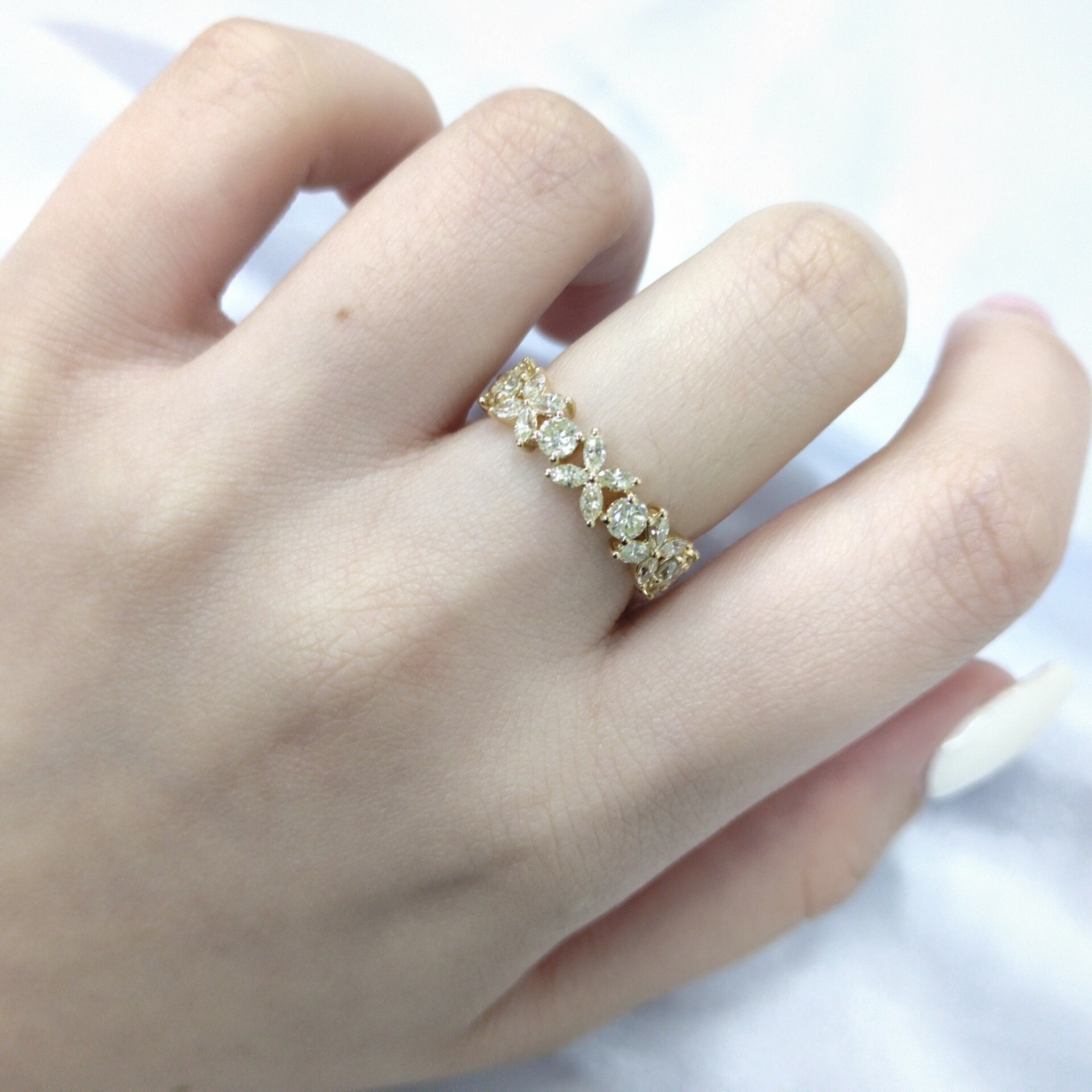 18K Yellow Gold 2.19ct Diamond Eternity Ring