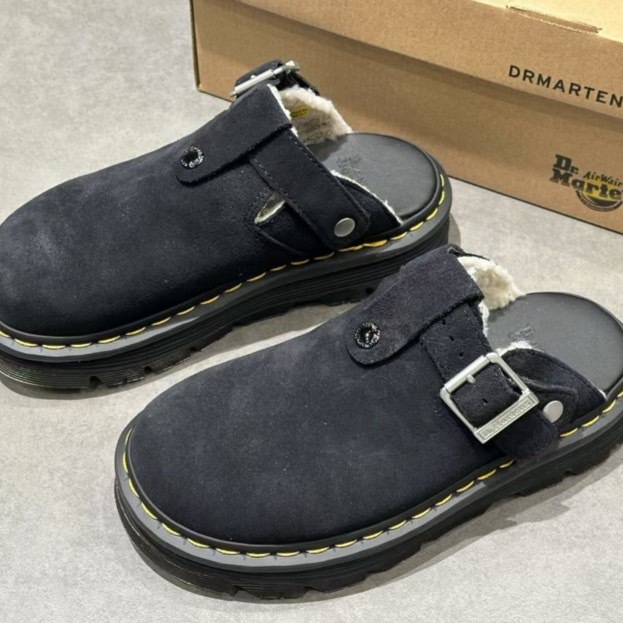 Dr.Martens Zebzag 麂皮穆勒鞋 經典黑